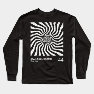 Jean-Paul Sartre / Minimalist Graphic Design Fan Artwork Long Sleeve T-Shirt